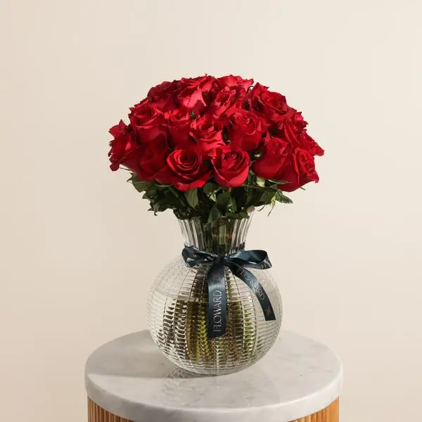 Royal Red Rose Vase
