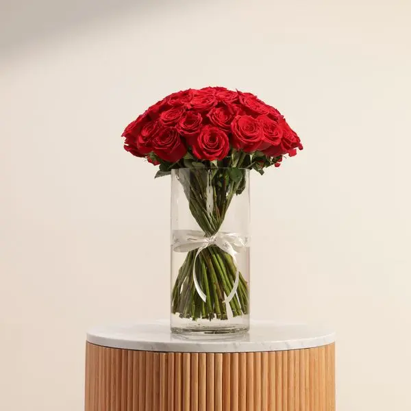 Timeless Romance Roses Vase