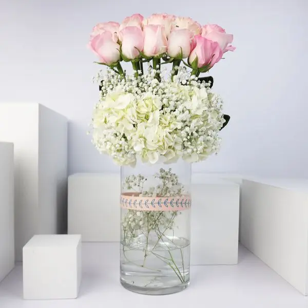 Pinky White | Glass Vase gift