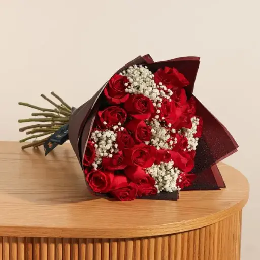 باقة زهور رومانسية