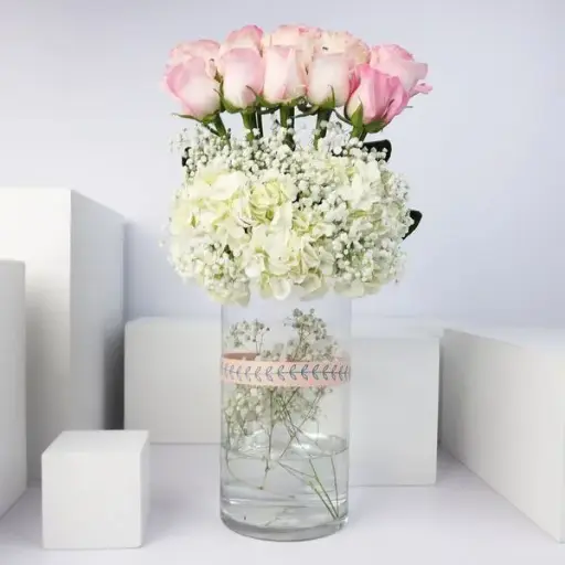Pinky White | Glass Vase gift
