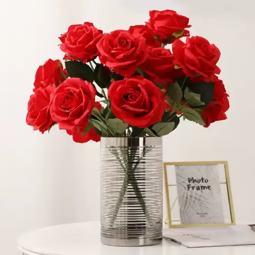 WQNJIN Simulation Big Rose Bouquet