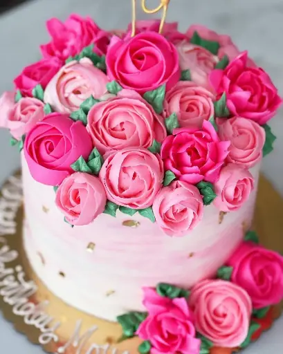 Pink Bouquet Cake